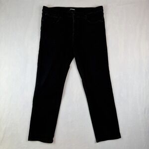 Express Jeans Mens 38x32 Straight Leg Black Denim Cotton